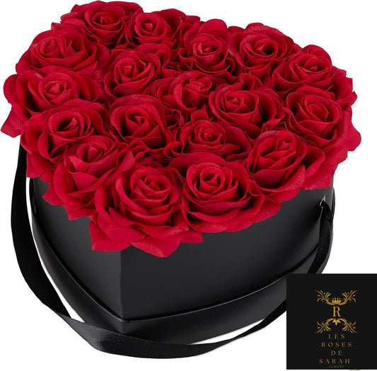 Coffret Les Roses De Sarah en Forme De Coeur