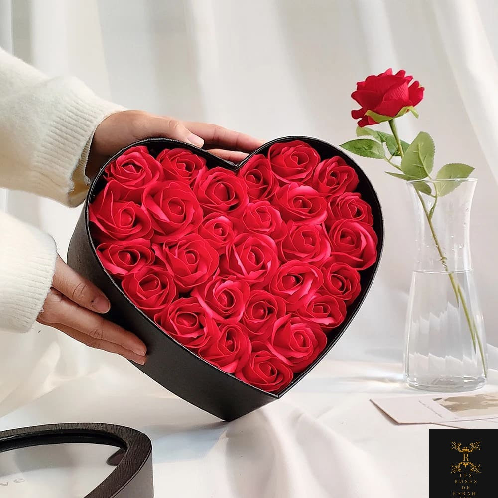 Coffret Les Roses De Sarah en Forme De Coeur