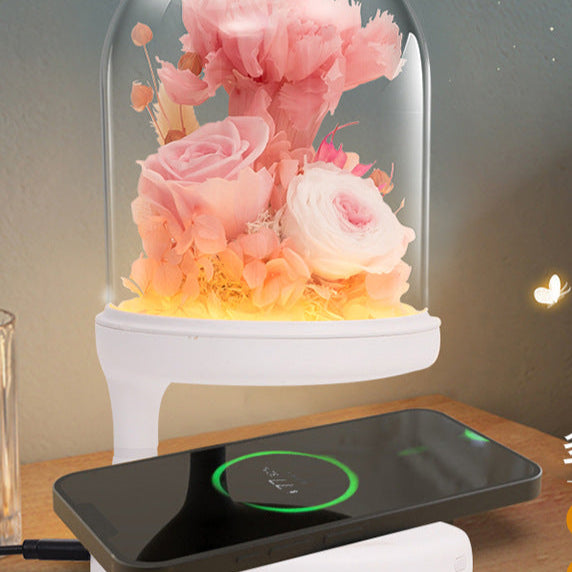 Chargeur en forme de cloche Avec une rose éternelle