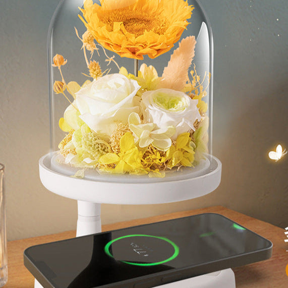 Chargeur en forme de cloche Avec une rose éternelle