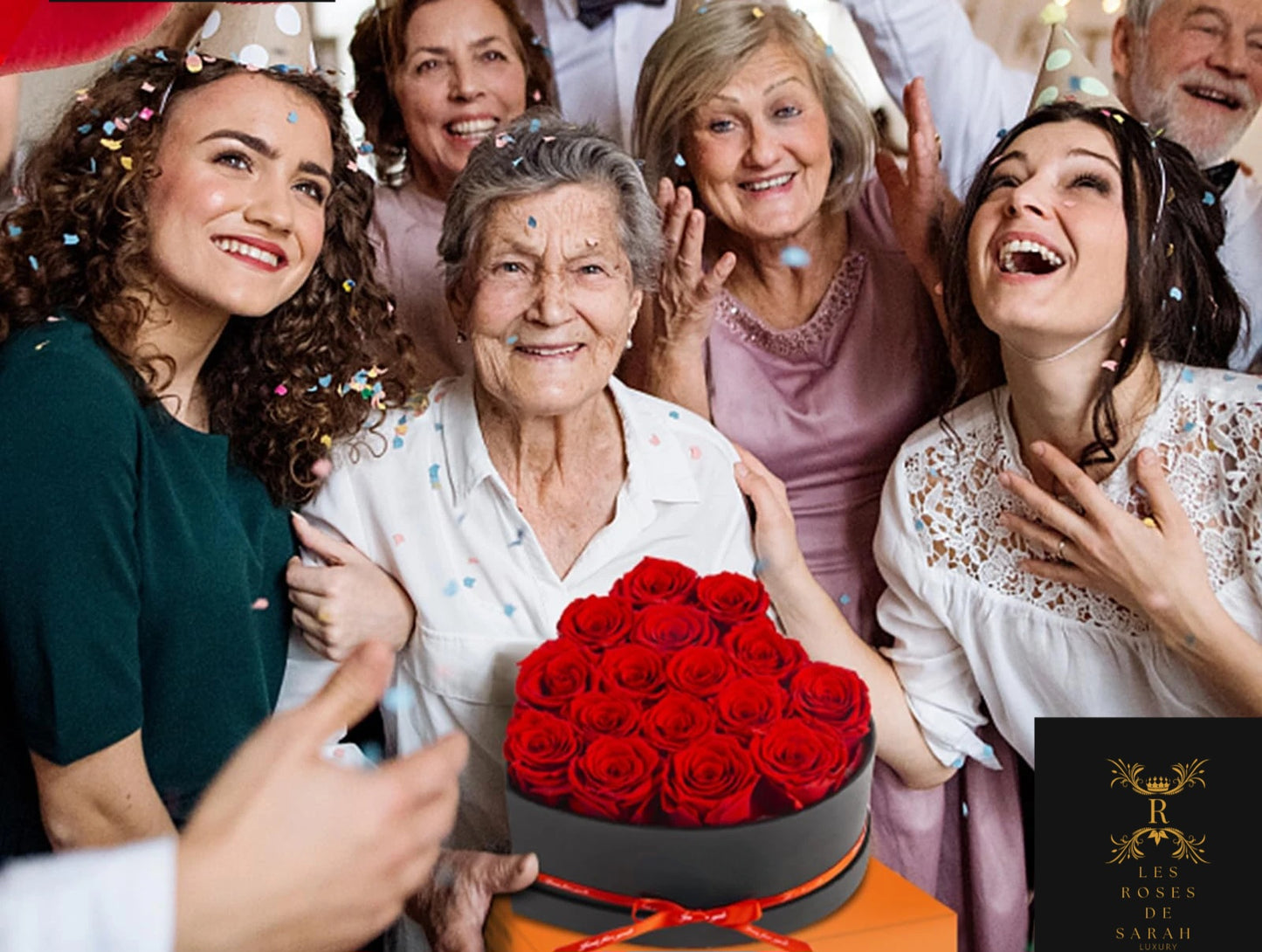 Coffret Les Roses De Sarah en Forme De Coeur