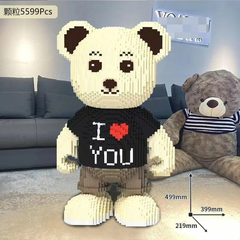 🧸Jeu de Construction Lego – Créez Votre Nounours "I LOVE YOU" ! ❤️