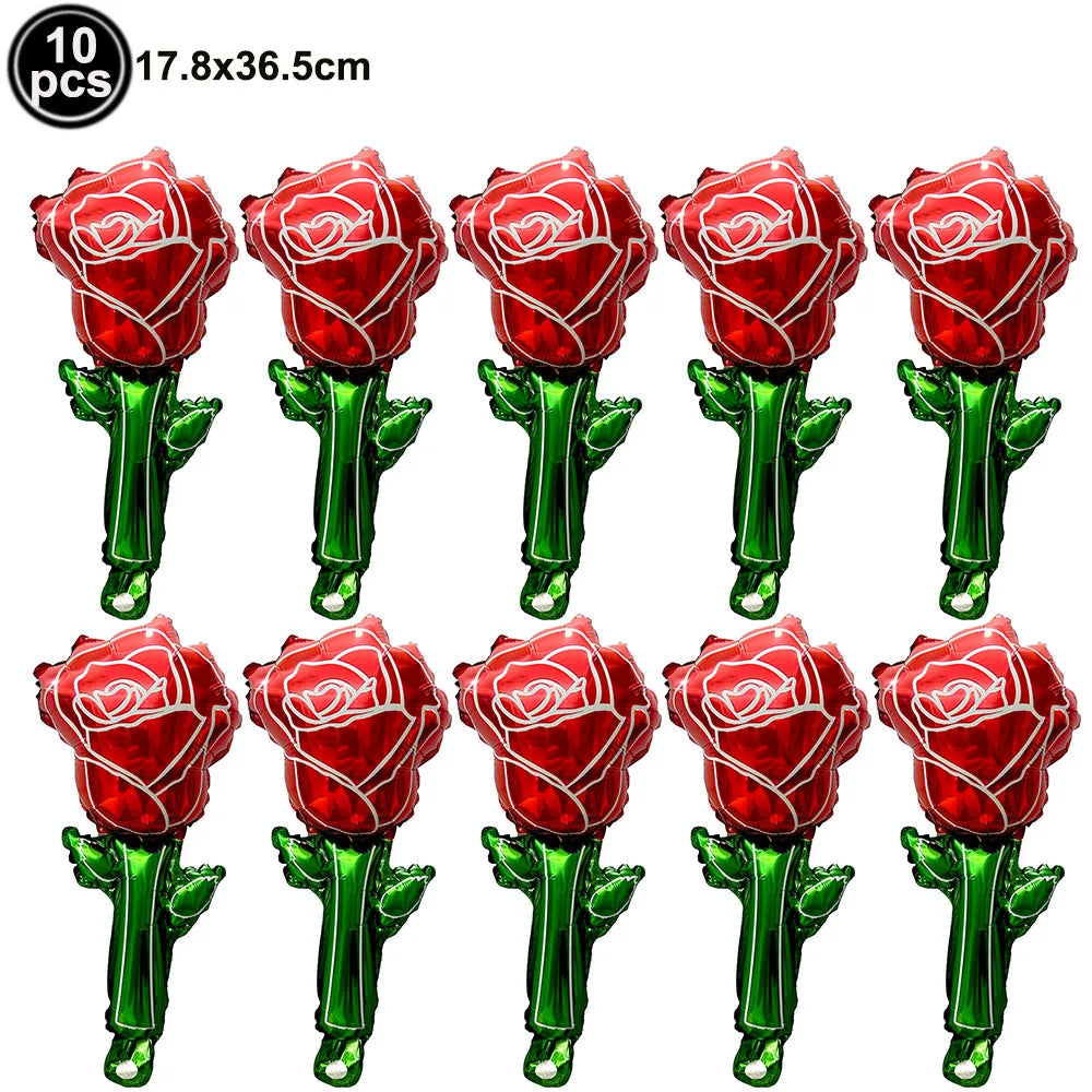 Les ballons en forme de cœur ❤️, de rose 🌹 et de nounours 🧸 des Roses de Sarah